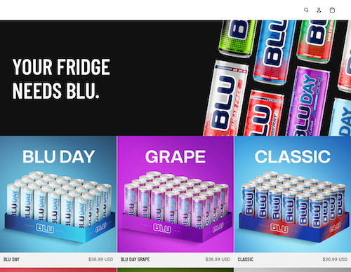 Products BLU Energy Drink - Shop Products BLU Energy Drink - Shop